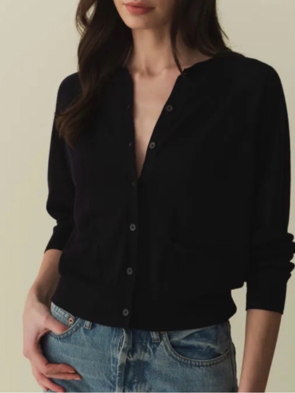 Doen Celine cardigan in dark navy - Picture 4 of 4